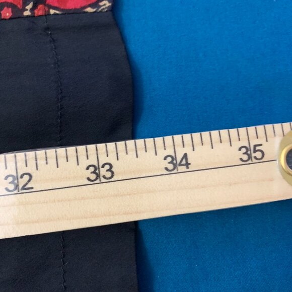 Lucky Brand Silk Paisley Long Sleeve Shift Dress Boho - Picture 10 of 10